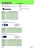 262 Tool Holders Tightening key for facemills Ключи к оправкам для торцовых и насадных фрез L Code key Обозначение Dimensions,mm Размеры,мм d L н TK13H16 13 Каталог СКИФ-М 2011 Металлорежущий инструмент для фрезерования и сверления Инструментальная оснастка для металлообрабатывающих станков Стр. 262 RUS ENG