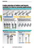 456 GROOVING A wide selection of holders and inserts available for diverse grooving applications External Face holders Corresponding blades to a vari Каталог MITSUBISHI 2018 Инструмент для станков Пластины сменные режущие Фрезы концевые твердосплавные и сборные с СРП Сверла спиральные Резцы токарные Державки Стр. 456