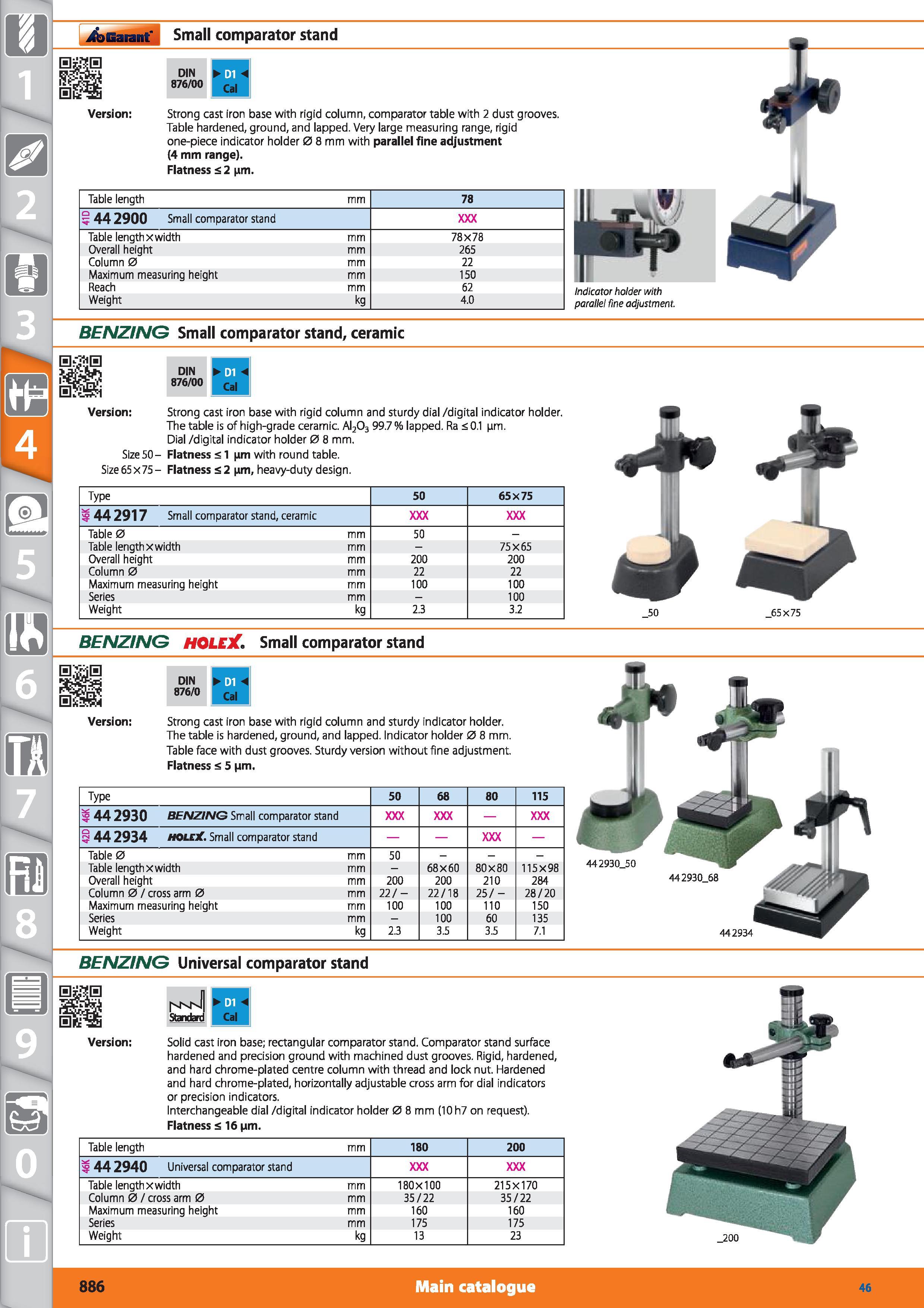886 Garant Small comparator stand Version DIN 876/00 Cal Strong cast iron base with rigid column, comparator table with 2 dust grooves Table hardened Каталог HOFFMANN GROUP 2015 Инструмент режущий слесарный измерительный абразивный Оборудование Комплексные поставки для промышленных предприятий Стр. 886 ENG