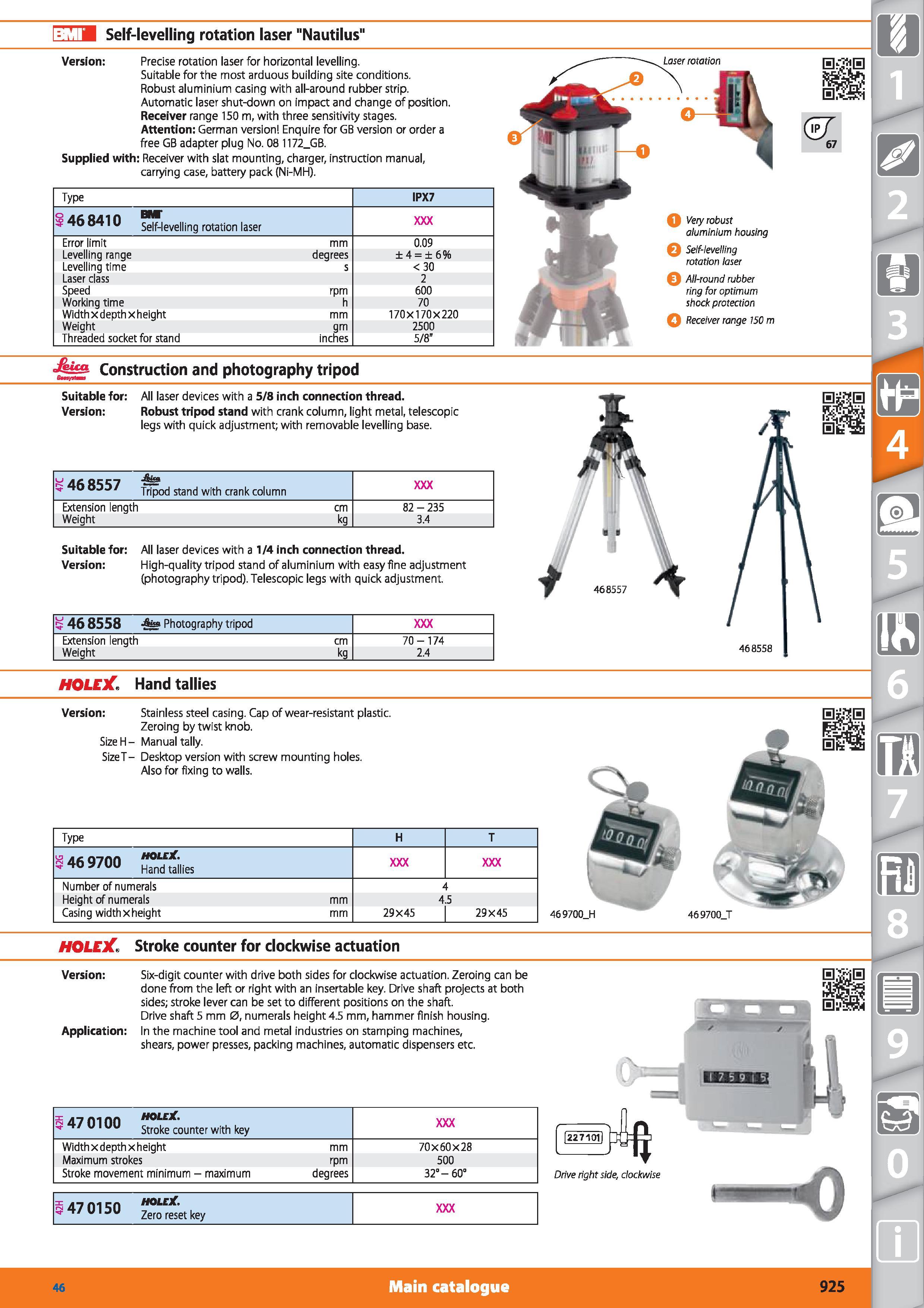 925 Self-levelling rotation laser Nautilus Version Precise rotation laser for horizontal levelling Suitable for the most arduous building site condit Каталог HOFFMANN GROUP 2015 Инструмент режущий слесарный измерительный абразивный Оборудование Комплексные поставки для промышленных предприятий Стр. 925 ENG
