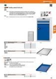235 Hoffmann Group 47 4asan Auxiliary cabinet 27x36 units 80 kg Colour: 942951 - With 3 drawers, centrally lockable by cylinder lock Underneath these Каталог HOFFMANN GROUP 2016 Производственная мебель для работы хранения и транспортировки в условиях промышленных предприятий и сервисных мастерских Вер. 47 ENG Стр. 235
