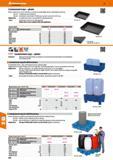 476 Hoffmann Group 47 Containment trays - plastic Plastic containment tray for small drums, resistant to acids, alkalis, oils etc Lightweight and stu Каталог HOFFMANN GROUP 2016 Производственная мебель для работы хранения и транспортировки в условиях промышленных предприятий и сервисных мастерских Вер. 47 ENG Стр. 476