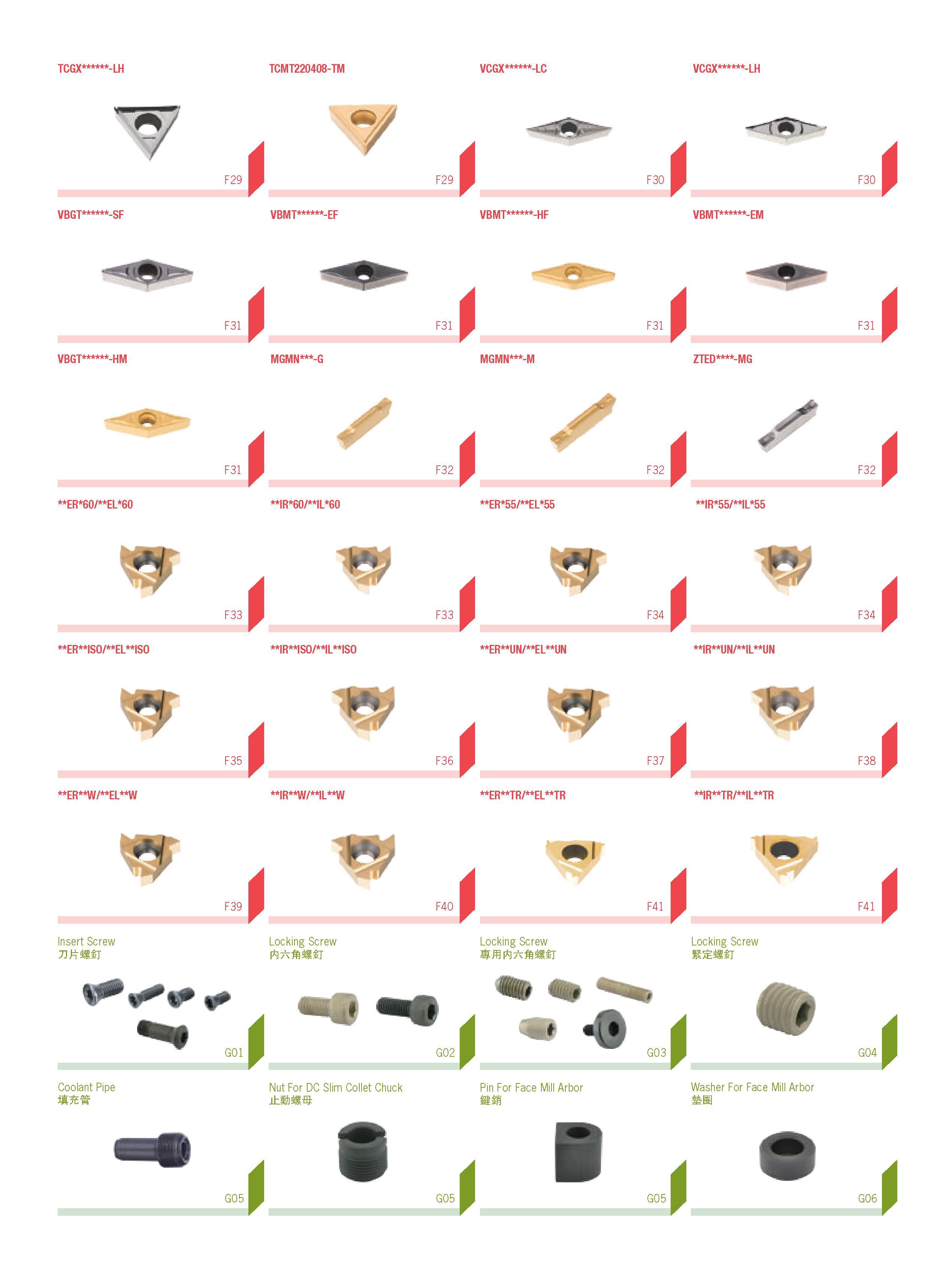 23 TCGX -LH TCMT220408-TM VCGX -LC VCGX -LH F29 i VBGT -SF A F29 A A F30 F30 I F31 i MGMN -G F31 i A F31 A F31 ZTED -MG ER 60/ EL 60 F31 i IR 60/ IL Каталог DEREK 2017 Инструмент металлорежущий и станочная оснастка Фрезы концевые твердосплавные и с режущими сменными пластинами Резцы Державки Расточные головки  Стр. 