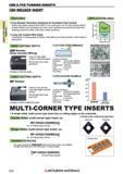 212 Пластины Mitsubishi из сверхтвердых режущих материалов КНБ и ПКА CBN & PCD TURNING INSERTS Каталог MITSUBISHI 2018 Инструмент для станков Пластины сменные режущие Фрезы концевые твердосплавные и сборные с СРП Сверла спиральные Резцы токарные Державки Стр. 212