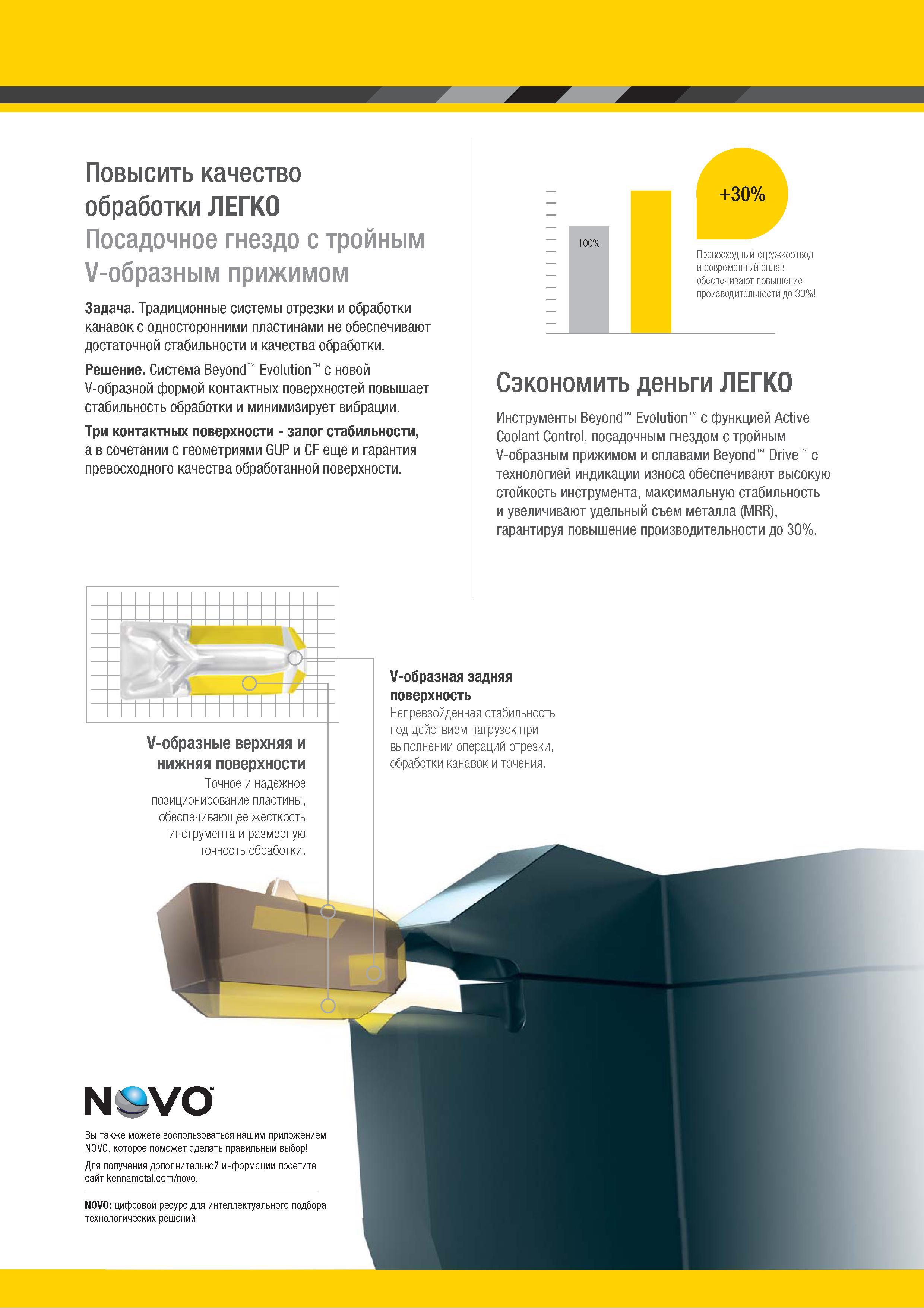 413 Инструменты Kennametal Beyond Evolution с функцией Active Coolant Control, посадочным гнездом с тройным V-образным прижимом и сплавами Beyond Drive с Каталог KENNAMETAL 2018 Инструмент токарный Резцы и державки с режущими сменными пластинами для наружного точения и внутреннего растачивания на станках Стр. C3