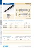 126 Токарные расточные резцы Pramet SWUCR/L для внутреннего точения Общий вид металлорежущего инструмента Размеры обозначение Запасные части Каталог PRAMET 2016 Металлорежущий инструмент для точения фрезерования сверления на металлообрабатывающем станочном оборудовании Стр. 124