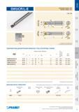 127 Токарные расточные резцы Pramet SWUCR/L-E для внутреннего точения Общий вид металлорежущего инструмента Размеры обозначение Запасные части Каталог PRAMET 2016 Металлорежущий инструмент для точения фрезерования сверления на металлообрабатывающем станочном оборудовании Стр. 125