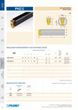 132 Токарные резцы Pramet PHZ/2 с режущими сменными пластинами Изображение и обозначение позиций инструмента Основные размеры Каталог PRAMET 2016 Металлорежущий инструмент для точения фрезерования сверления на металлообрабатывающем станочном оборудовании Стр. 130