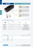 61 НАРУЖНОЕ ТОЧЕНИЕ ДЕРЖАВКИ Pramet ISO Ассортимент ОБРАБОТКА КОЛЁСНЫХ ПАР Размеры Вес указан в кг Запчасти Пластины h b I1 h1 f V Yo° DKTL 5055 X A1 о 50 55 Каталог PRAMET 2014 на русском языке Токарная обработка Точение Отрезка Обработка канавок Нарезание резьбы Стр. 60