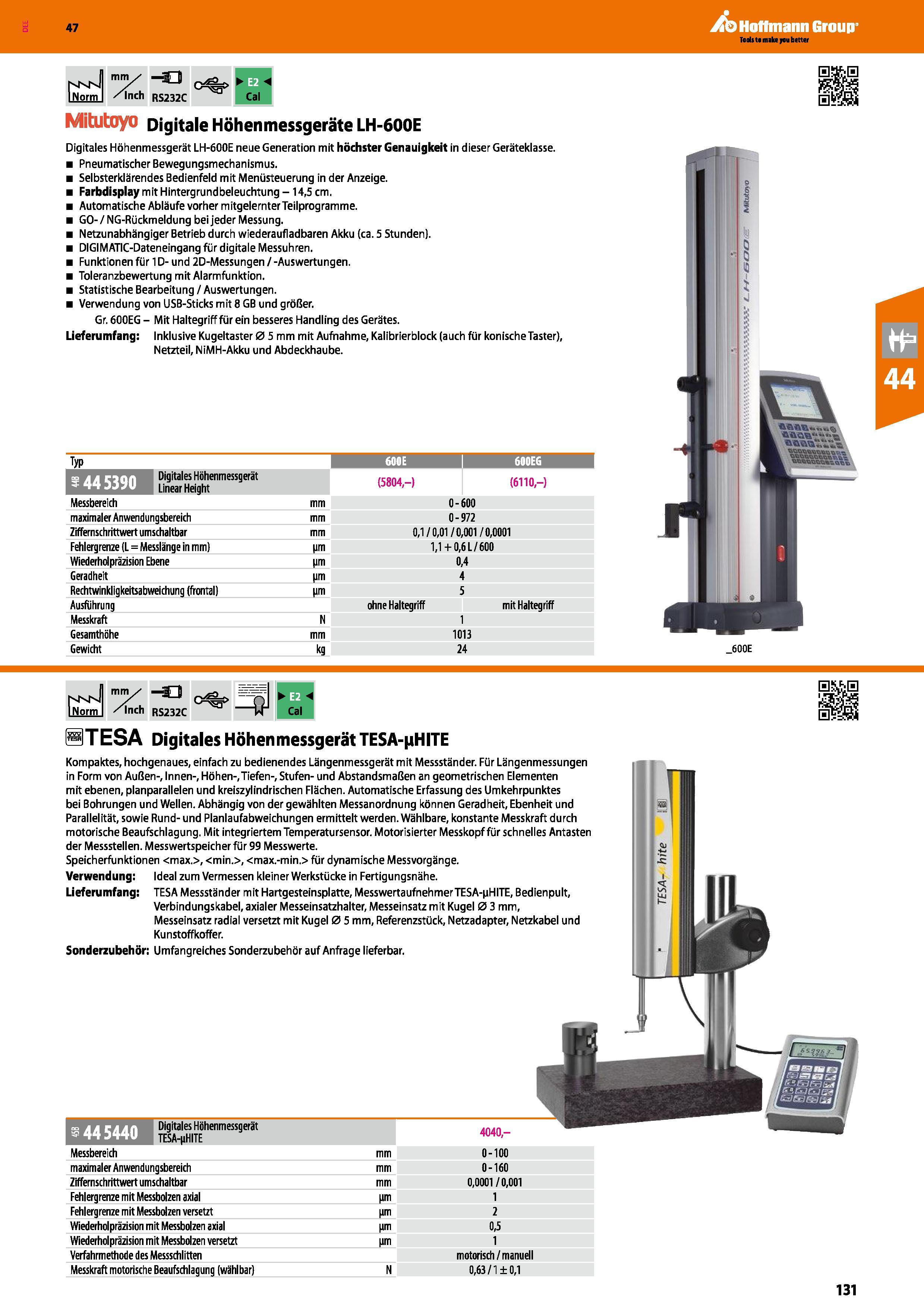 131 NNn INorm mm /hich -o RS232C Cal Mitutoyo Digitale Höhenmessgeräte LH-600E Digitales Höhenmessgerät LH-600E neue Generation mit höchster Genauigk Каталог HOFFMANN GROUP 2016 Ручной слесарно-монтажный и контрольно-измерительный инструмент и приборы для предприятий машиностроения и мастерских сервисного обслуживания 47 версия издания Стр. 131 DEU