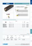 158 Резьбовые токарные сборные резцы Pramet для наружного точения резьбы SER/L Угол выбирается в пределах -1,5° +4,5° заменой опорной пластины По умолчанию рез Каталог PRAMET 2014 на русском языке Токарная обработка Точение Отрезка Обработка канавок Нарезание резьбы Стр. 157