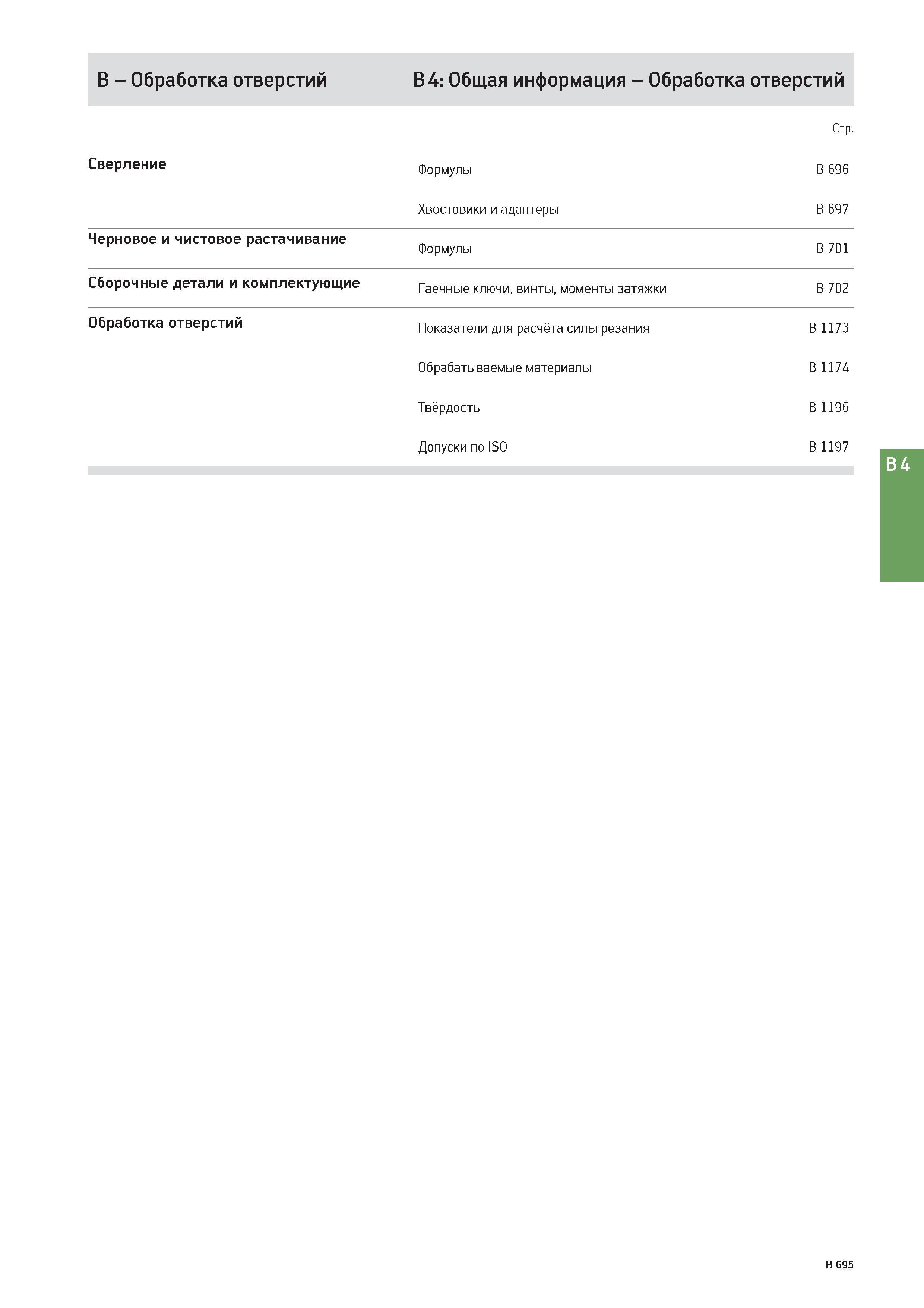 1209 B - Обработка отверстий B 4: Общая информация - Обработка отверстий Стр Сверление Формулы B 696 Хвостовики и адаптеры B 697 Черновое и чистовое растачива Каталог WALTER 2017 Инструмент металлорежущий и вспомогательный для металлообрабатывающих станков Сменные пластины Резцы Державки Расточные оправки Сверла Фрезы Патроны Стр. B695