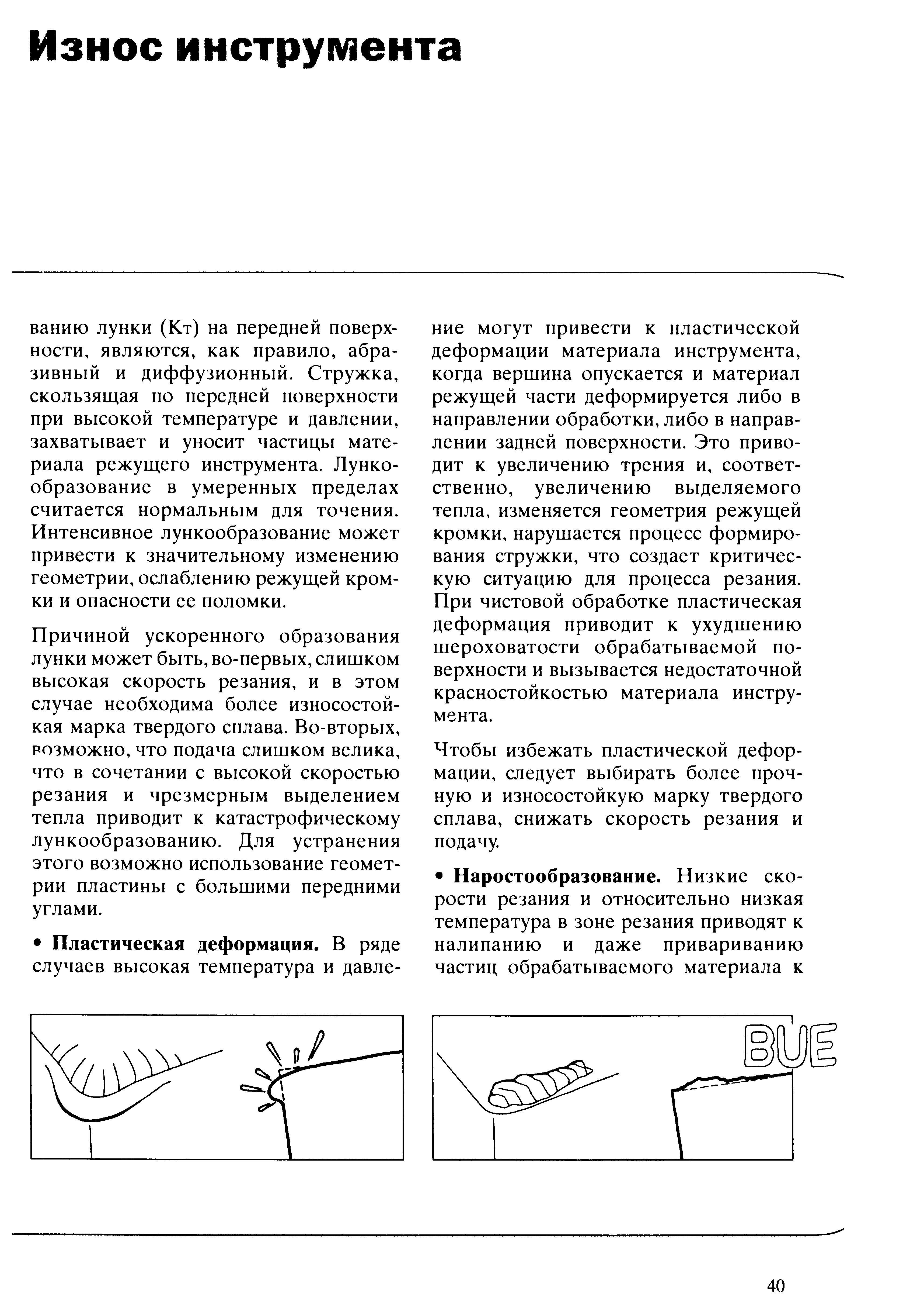 40 Пластическая деформация твердосплавного режущего инструмента При чистовой механической обработке данный вид износа режущих пластин приводит к ухудшению к Учебник SANDVIK COROMANT 2003 Высокопроизводительная обработка металлов резанием на металлообрабатывающем оборудовании Стр. 40